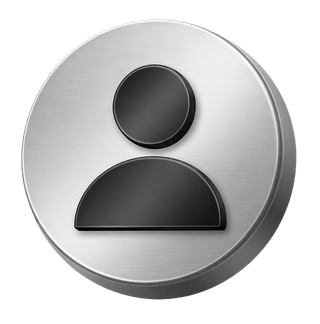 Decorative 3D silver avatar icon for users on the FAQ page